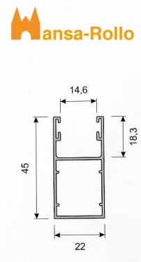 Gerade Aluminium-Fhungsschiene mit Dichtung PP 45