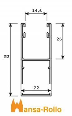 Gerade Aluminium-Fhungsschiene mit Dichtung PP 53