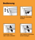 Verdunkelungsrollo fr Roto Baureihe R4, R7, WDF 73_, 735 H und 735 K fr Holz- und Kunststoff-Dachfenster